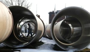 Cross section of large drain pipes
