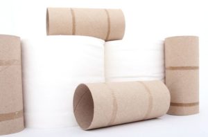 Toilet rolls and empty cardboard tubes